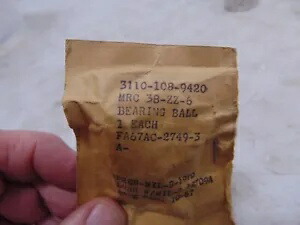 NOS ミルスペック ボール ベアリング シングル P/N: MRC 3110-00-108-9420 38ZZ6 NOS Mil-Spec Ball Bearing SINGLE P/N: MRC 3110-00-108-9420 38ZZ6 【並行輸入品】
