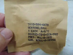 NOS ミルスペック環状ボールベアリング MIL-G-18709 3110-00-554-6678 NOS Mil-Spec Annular Ball Bearing MIL-G-18709 3110-00-554-6678 【並行輸入品】