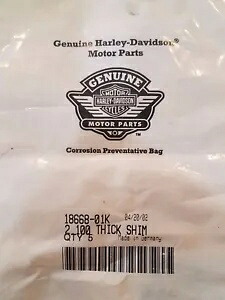 純正ハーレーダビッドソン 2.100 シム P/N: 18668-01K Genuine Harley Davidson 2.100 Shims P/N: 18668-01K 【並行輸入品】