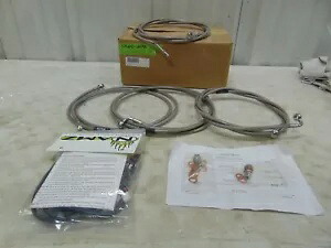 LA チョッパーズ ステンレス 編組 ミニ エイプ ハンガー ハンドルバー ケーブル キット 17-20 ツーリング LA Choppers Stainless Braided Mini Ape Hanger Handlebar Cable Kit 17-20 Touring 【並行輸入品】