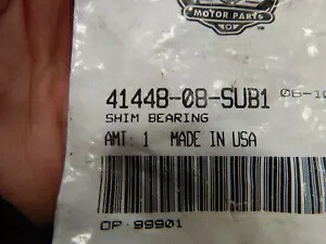 純正ハーレーダビッドソンベアリングシム P/N: 41448-08-SUB1 Genuine Harley Davidson Bearing Shim P/N: 41448-08-SUB1 【並行輸入品】