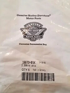 純正ハーレーダビッドソン 2.350 シム P/N: 18673-01K Genuine Harley Davidson 2.350 Shims P/N: 18673-01K 【並行輸入品】
