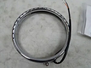 純正ハーレー クローム 7インチ エレクトラ グロ ライト リング 97-Up FLS FLST P/N: 61400154 Genuine Harley Chrome 7\