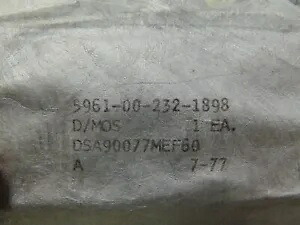 ミルスペック トランジスタ 20V 50mA 150mW シングル 5961-00-232-1898 Mil-Spec Transistor 20V 50mA 150mW SINGLE 5961-00-232-1898 【並行輸入品】 30,030円