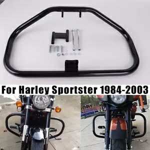 US ブラック エンジン ハイウェイ ガード クラッシュ バー 84-03 ハーレー スポーツスター 883 1200 に適合 US Black Engine Highway Guard Crash Bar Fit For 84-03 Harley Sportster 883 1200 【並行輸入品】