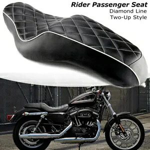 ハーレーカスタムアイアン 883 1200 スポーツスター XL1200 48 運転席助手席 2 アップシート用 For Harley Custom Iron 883 1200 Sportster XL1200 48 Driver Passenger Two Up Seat 【並行輸入品】