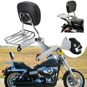 バックレストパッド シーシーバー 荷物ラック ハーレーダイナ スーパー グライド FXDL カスタムに適合 Backrest Pad Sissy Bar Luggage Rack Fit For Harley Dyna Super Glide FXDL Custom 【並行輸入品】