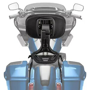 ハーレーストリートロードグライド用ドライバーバックレスト助手席シーシーバー荷物ラック Driver Backrest Passenger Sissy Bar Luggage Rack For Harley Street Road Glide 【並行輸入品】