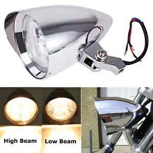 ハーレー スポーツスター ダイナ ソフテイル ボバー チョッペ用クローム ブレット ヘッドライト アセンブリ Chrome Bullet Headlight Assembly For Harley Sportster Dyna Softail Bobber Choppe 【並行輸入品】