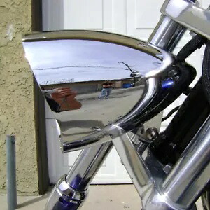 オートバイバイザー弾丸ヘッドライトランプクロームハーレーボバーチョッパーカスタム Motorcycle Visor Bullet Headlight Lamp CHROME For Harley Bobber Chopper Custom 【並行輸入品】