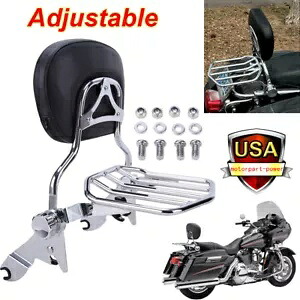 調節可能な背もたれシーシーバー荷物ラックパッドハーレーロードグライド 2009-2024 Adjustable Backrest Sissy Bar Luggage Rack Pad For Harley Road Glide 2009-2024 【並行輸入品】