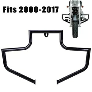 ハイウェイ エンジン ガード クラッシュ バー ブラック ハーレー ソフテイル スリム ファットボーイ 2000-2017 米国用 Highway Engine Guard Crash Bar Black For Harley Softail Slim Fatboy 2000-2017 US 【並行輸入品】
