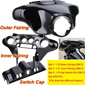 ABS バットウィングインナー/アウターフェアリング/スイッチキャップハーレーストリートエレクトラグライド用 ABS Batwing Inner / Outer Fairing / Switch Cap For Harley Street Electra Glide 【並行輸入品】