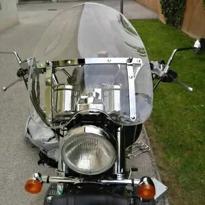ハーレーツーリングソフテイルダイナスポーツスターXL1200 883ロード用透明フロントガラス Transparent Windshield For Harley Touring Softail Dyna Sportster XL1200 883 Road 【並行輸入品】