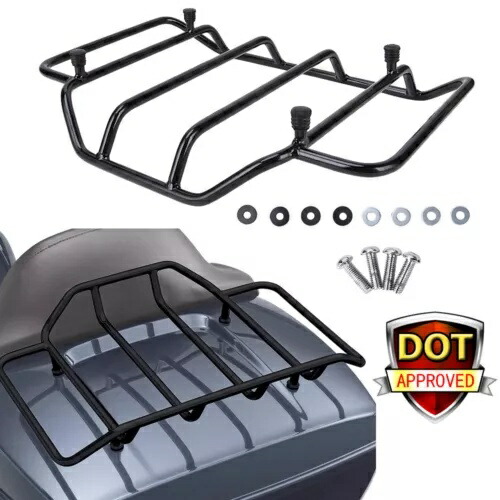ツアーパックパック 荷物トップラック ブラック ハーレーツーリングエレクトラグライドロードキング用 Tour Pak Pack Luggage Top Rack Black For Harley Touring Electra Glide Road King 【並行輸入品】
