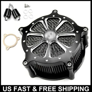 CNC カットエアクリーナーインテークフィルターキットハーレーツーリングロードグライドソフテイル FXST 用 CNC Cut Air Cleaner Intake Filter Kit For Harley Touring Road Glide Softail FXST 【並行輸入品】