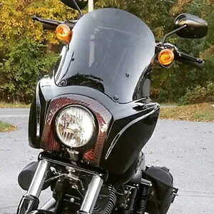 フロントアッパーフェアリング 15インチフロントガラス付き ハーレーダイナローライダーFXDL用 Front Upper Fairing w/ 15'' Windshield Windscreen For Harley Dyna Low Rider FXDL 【並行輸入品】