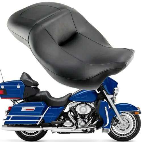 ハーレー エレクトラグライド スタンダード FLHT 08+ 用 ドライバー ライダー & パッセンジャー ツーアップ シート Driver Rider & Passenger Two-Up Seat For Harley Electra Glide Standard FLHT 08+ 【並行輸入品】