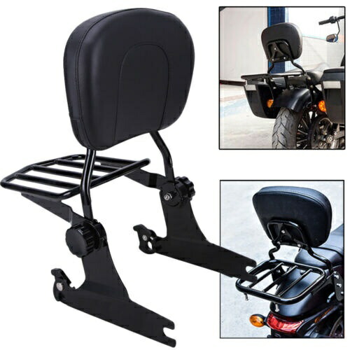 バックレスト シーシーバー 荷物ラック付き ハーレー ソフテイル ナイトトレイン FXSTB FLSTF用 Backrest Sissy Bar W/Luggage Rack For Harley Softail Night Train FXSTB FLSTF 【並行輸入品】
