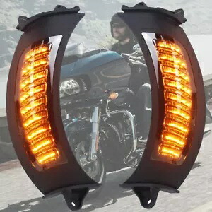 ヘッドライトベントサイドランプターンシグナルライトハーレーロードグライド FLTR CVO 15-24 Headlight Vent Side Lamp Turn Signals Light For Harley Road Glide FLTR CVO 15-24 【並行輸入品】