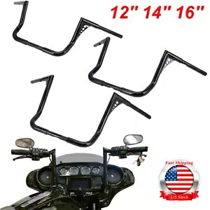 DNA 12 14 16 18 ''エイプハンガーファットバー 1-1/4'' ハンドルバーハーレーバガー FLHT DNA 12 14 16 18'' Ape Hanger Fat Bars 1-1/4\