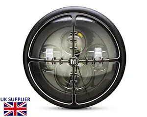 Triumph Bonneville T100 T120用のターゲットグリルデザインを備えたカスタムLEDヘッドライト Custom LED Headlight with Target Grill Design for Triumph Bonneville T100 T120 【並行輸入品】｜カスタムパーツ WORLD倉庫