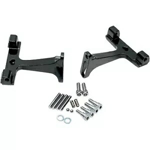 DRAG SPECIALTIES 1621-0393 ドレッサー用乗客フロアボード マウント - ブラック DRAG SPECIALTIES 1621-0393 Passenger Floorboard Mounts for Dressers - Black 【並行輸入品】
