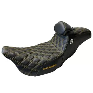 SADDLEMEN イエローステッチ 0801-1256 SC80807DBRT ProSeries SDC パフォーマンスシート SADDLEMEN YELLOW STITCH 0801-1256 SC80807DBRT ProSeries SDC Performance Seat 【並行輸入品】