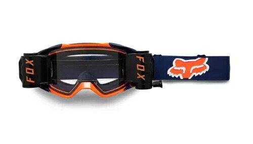 新品 Fox Racing Vue Stray Roll Off ゴーグル - ネイビー/オレンジ - 25829-425-OS New Fox Racing Vue Stray Roll Off Goggles - Navy/Orange - 25829-425-OS 【並行輸入品】