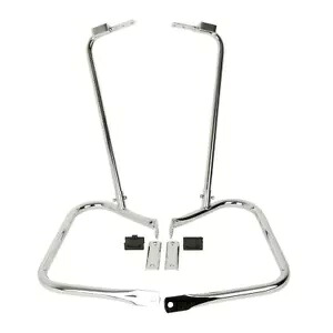 クローム サドルバッグ ガード ブラケット ハーレー ツーリング ロード エレクトラグライド 97-08 に適合 Chrome Saddlebags Guard Bracket Fit For Harley Touring Road Electra Glide 97-08 【並行輸入品】