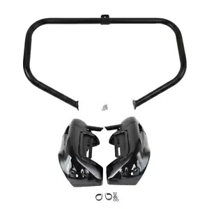 下部ベントレッグフェアリング & エンジンクラッシュバー ハーレーロードグライド 1997-2008 に適合 Lower Vented Leg Fairing & Engine Crash Bar Fit For Harley Road Glide 1997-2008 【並行輸入品】