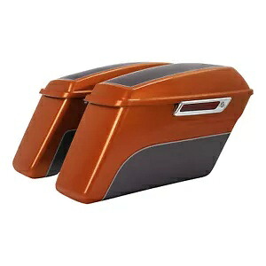 ハードサドルバッグはハーレーストリートグライド14-24に適合アンバーウイスキー/チャコールパール Hard Saddlebags Fit For Harley Street Glide 14-24 Amber Whiskey/Charcoal Pearl 【並行輸入品】