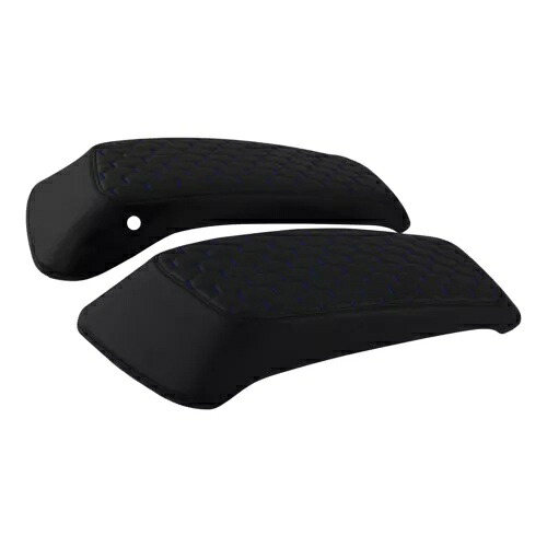 ブラック + ブルーサドルバッグ蓋カバーハーレーツーリングストリートグライド 2014-2024 に適合 Black+Blue Saddlebags Lids Covers Fit For Harley Touring Street Glide 2014-2024 【並行輸入品】