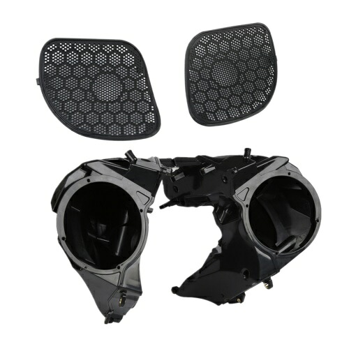インナーフェアリングスピーカー & グリルメッシュカバーハーレーロードグライド 2015-2024 に適合 Inner Fairing Speakers & Grilles Mesh Covers Fit For Harley Road Glide 2015-2024 【並行輸入品】