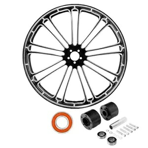 23インチ x 3.5インチ フロントホイールリム デュアルディスクハブ ハーレーストリートグライド ABS 08-23に適合 23\