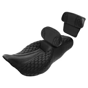 運転席&助手席&背もたれパッド ハーレーツーリングモデル2014-2023 22に適合 Driver Passenger Seat & Backrest Pad Fit For Harley Touring models 2014-2023 22 【並行輸入品】