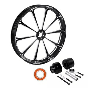 21 インチフロントホイールリム & ハブシングルディスクハーレーロードキンググライド 08-24 ABS に適合 21'' Front Wheel Rim & Hub Single Disc Fit For Harley Road King Glide 08-24 ABS 【並行輸入品】