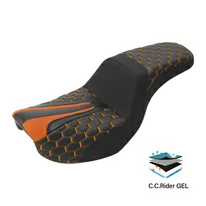 ライダードライバー & 助手席ジェルシートハーレーローライダー FXDL 2006-2017 2016 に適合 Rider Driver & Passenger Gel Seat Fit For Harley Low Rider FXDL 2006-2017 2016 【並行輸入品】