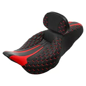 運転席助手席ライダーバックレストハーレーロードグライド 09-23 ブラックレッドに適合 Driver Passenger Seat Rider Backrest Fit For Harley Road Glide 09-23 Black Red 【並行輸入品】