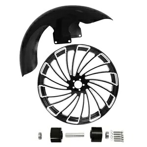 21 インチフロントフェンダーホイールリム & デュアルディスクハブハーレーロードキンググライド 08-24 に適合 21'' Front Fender Wheel Rim & Dual Disc Hub Fit For Harley Road King Glide 08-24 【並行輸入品】