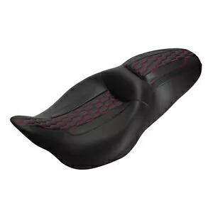 ライダー運転席 & 助手席ハーレーツーリングロードグライド 09-23 ブラック + レッドに適合 Rider Driver & Passenger Seat Fit For Harley Touring Road Glide 09-23 Black+Red 【並行輸入品】 56,870円