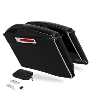 4インチ ストレッチハードサドルバッグ ハーレーツーリング CVO ストリート ロード グライド 14-24 に適合 4\