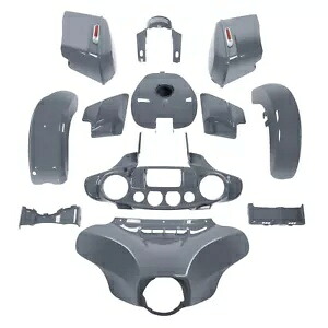 フェアリング ボディワークキット ハーレー ストリート グライド スペシャル 14-23 2018 ガンシップ グレーに適合 Fairing Bodywork Kit Fit For Harley Street Glide Special 14-23 2018 Gunship Gray 【並行輸入品】