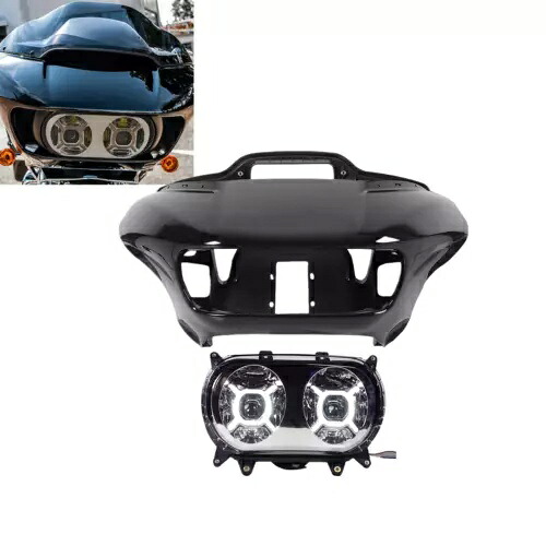 フロントインナーアウターフェアリング LED ヘッドライトハーレーロードグライド FLTRX 15-23 US に適合 Front Inner Outer Fairing LED Headlight Fit For Harley Road Glide FLTRX 15-23 US 【並行輸入品】