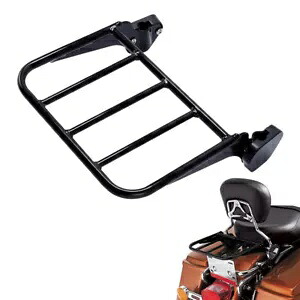 ブラック 荷物ラック ハーレー ツーリング エレクトラ ロード ストリート グライド FLHX 97-08 に適合 Black Luggage Rack Fit For Harley Touring Electra Road Street Glide FLHX 97-08 【並行輸入品】