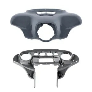 インナーアウターフェアリング ハーレーエレクトラグライド FLHT FLHX 14-23 22 ガンシップグレーに適合 Inner Outer Fairing Fit For Harley Electra Glide FLHT FLHX 14-23 22 Gunship Gray 【並行輸入品】
