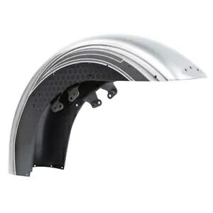フロントフェンダー ハーレーエレクトラグライド 14-23 15 シルバー/ブラックハニカムフェードに適合 Front Fender Fit For Harley Electra Glide 14-23 15 Silver/Black Honeycomb Fade 【並行輸入品】