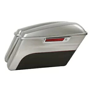 サドルバッグはハーレーロードエレクトラグライド 14-23 シルバーフォーチュン/スマトラブラウンに適合します。 Saddlebags Fit For Harley Road Electra Glide 14-23 Silver Fortune/Sumatra Brown 【並行輸入品】