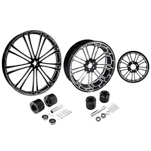 30 インチ フロント 18 インチ リア ホイール リム デュアル ディスク ハブ ベルト プーリー ハーレー ツーリング用 30'' Front 18'' Rear Wheel Rim Dual Disc Hub Belt Pulley Fit For Harley Touring 【並行輸入品】