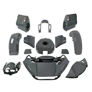フェアリングボディワークサドルバッグキット ハーレー CVO ロードグライド 15-24 ガンシップグレーに適合 Fairing Bodywork Saddlebags Kit Fit For Harley CVO Road Glide 15-24 Gunship Gray 【並行輸入品】 292,545円
